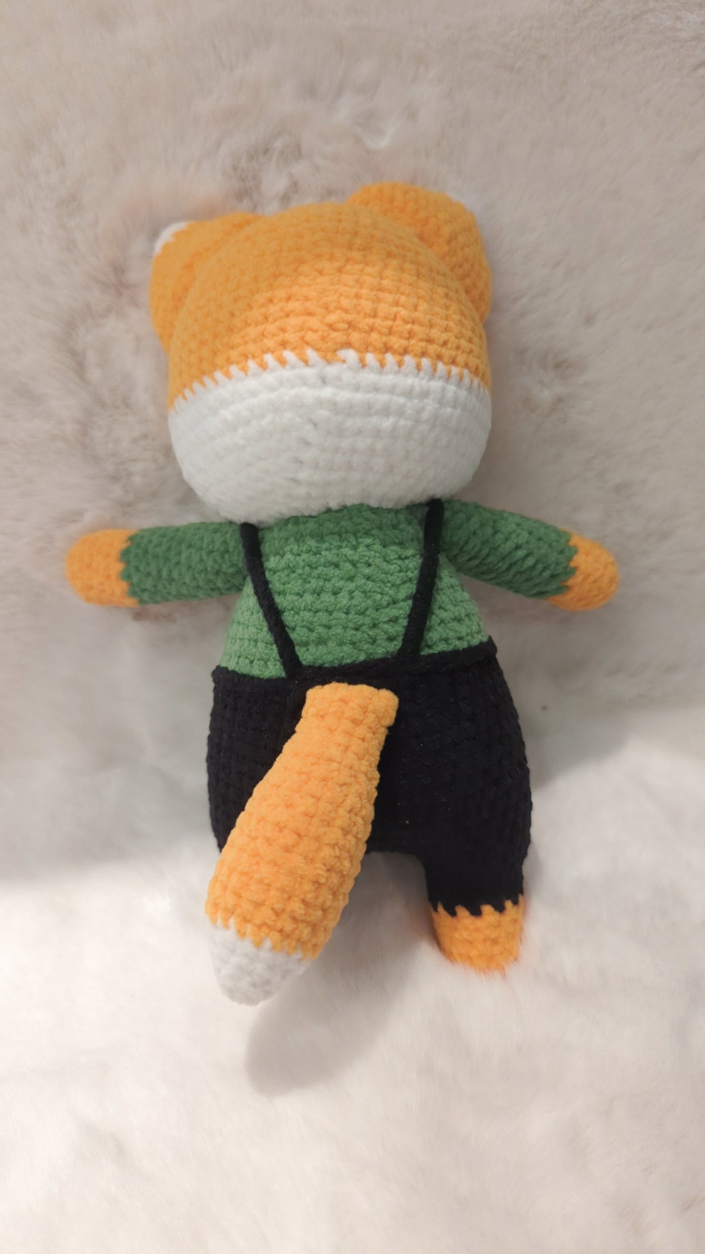 Handmade Crochet Fox in clothes