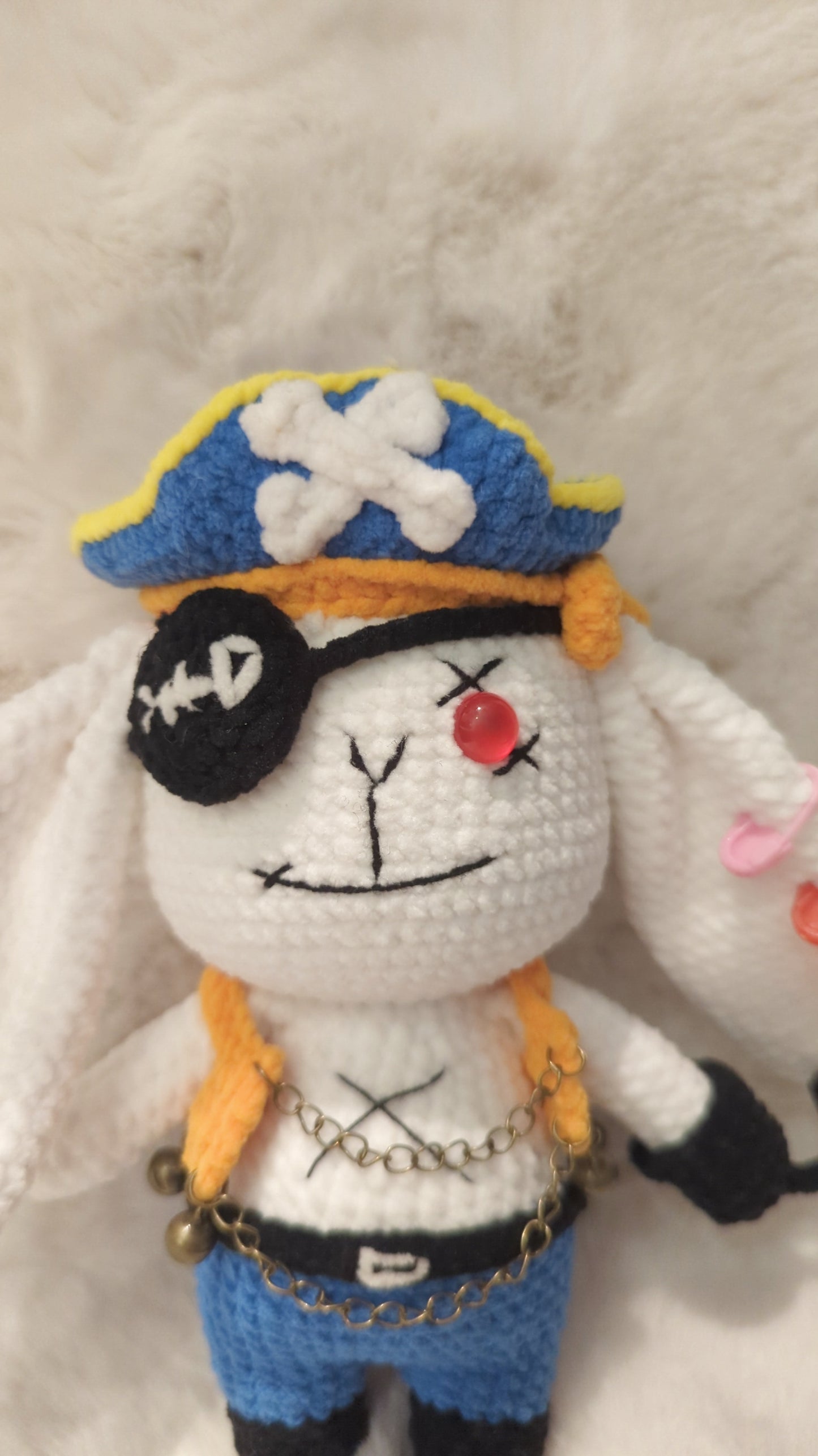 Handmade Crochet Pirate Rabbit