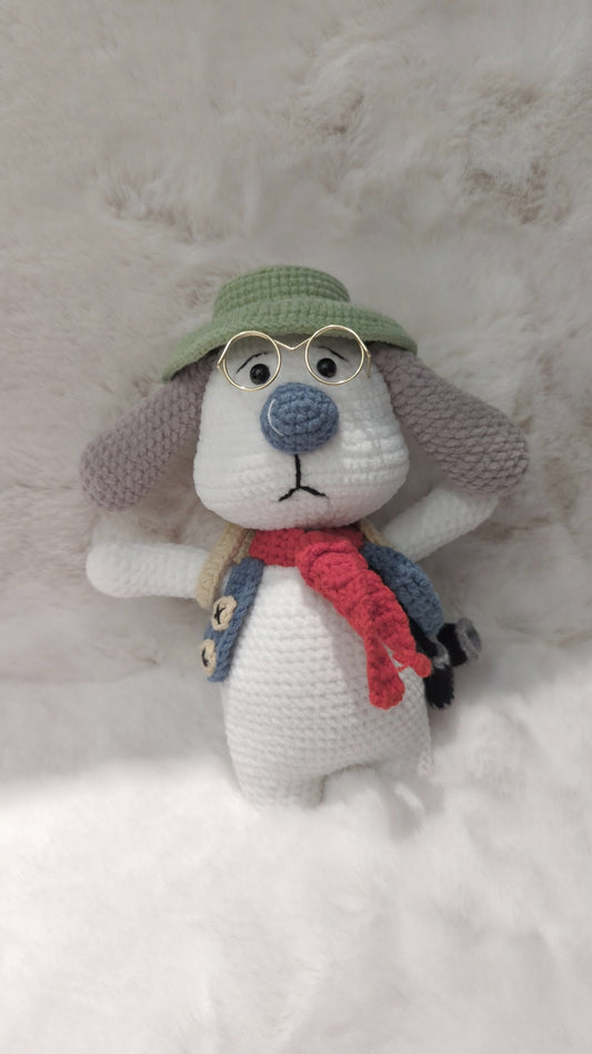 Handmade Crochet Camera Dog