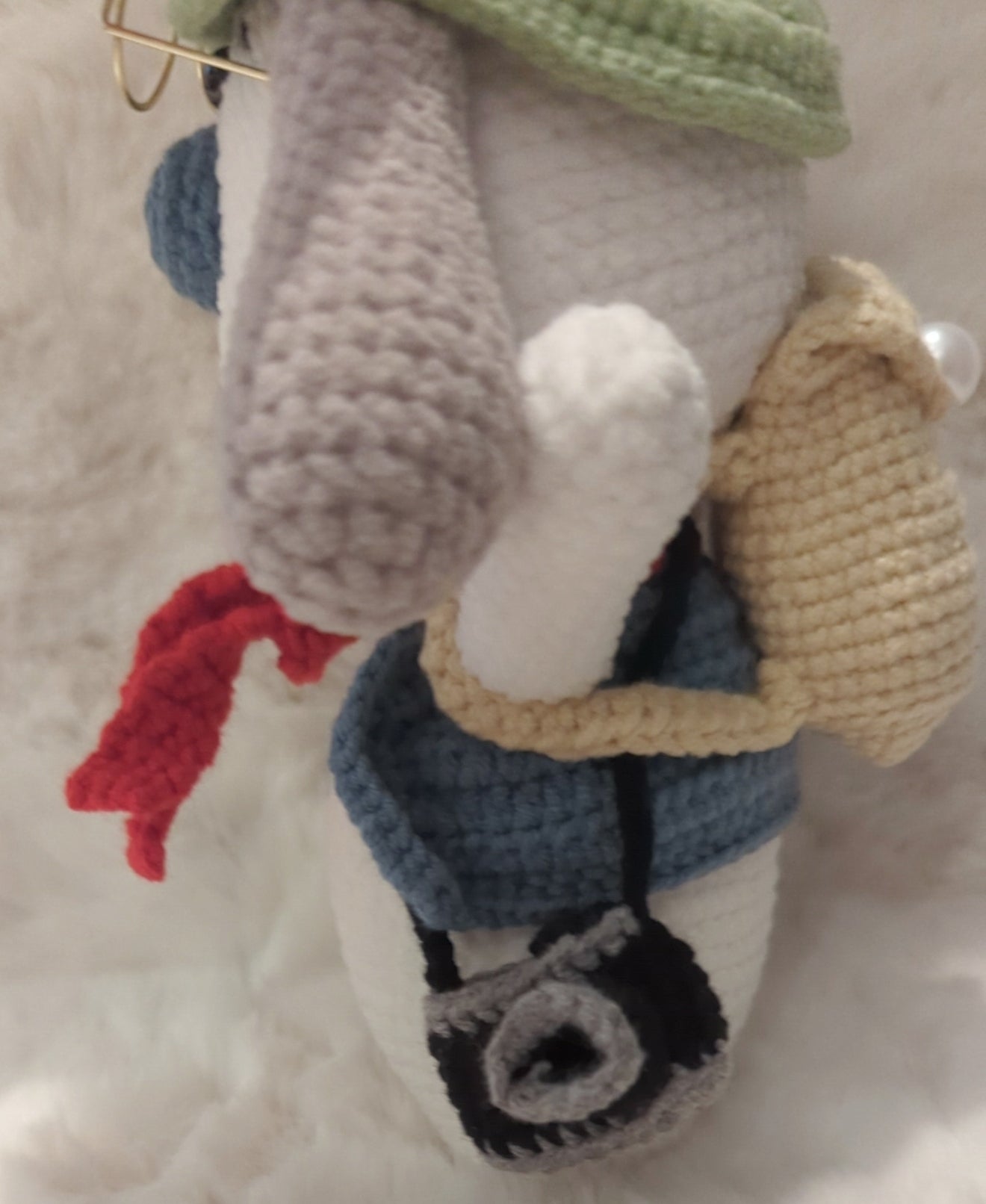 Handmade Crochet Camera Dog