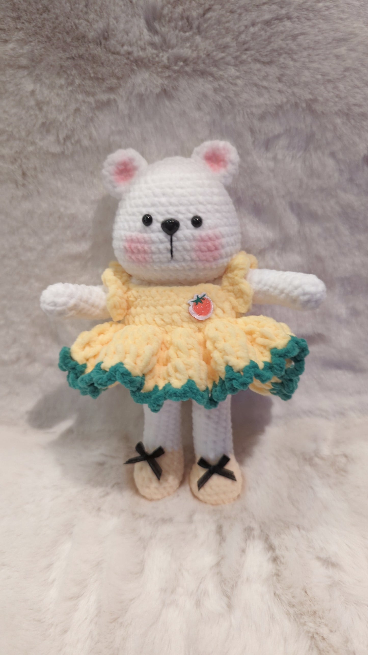 Handmade Crochet Ballet Bear