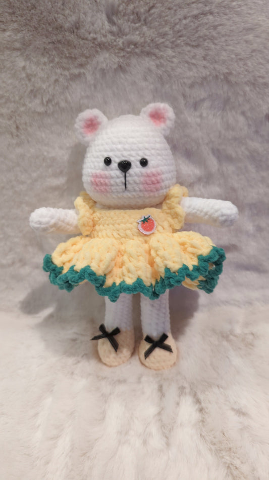 Handmade Crochet Ballet Bear