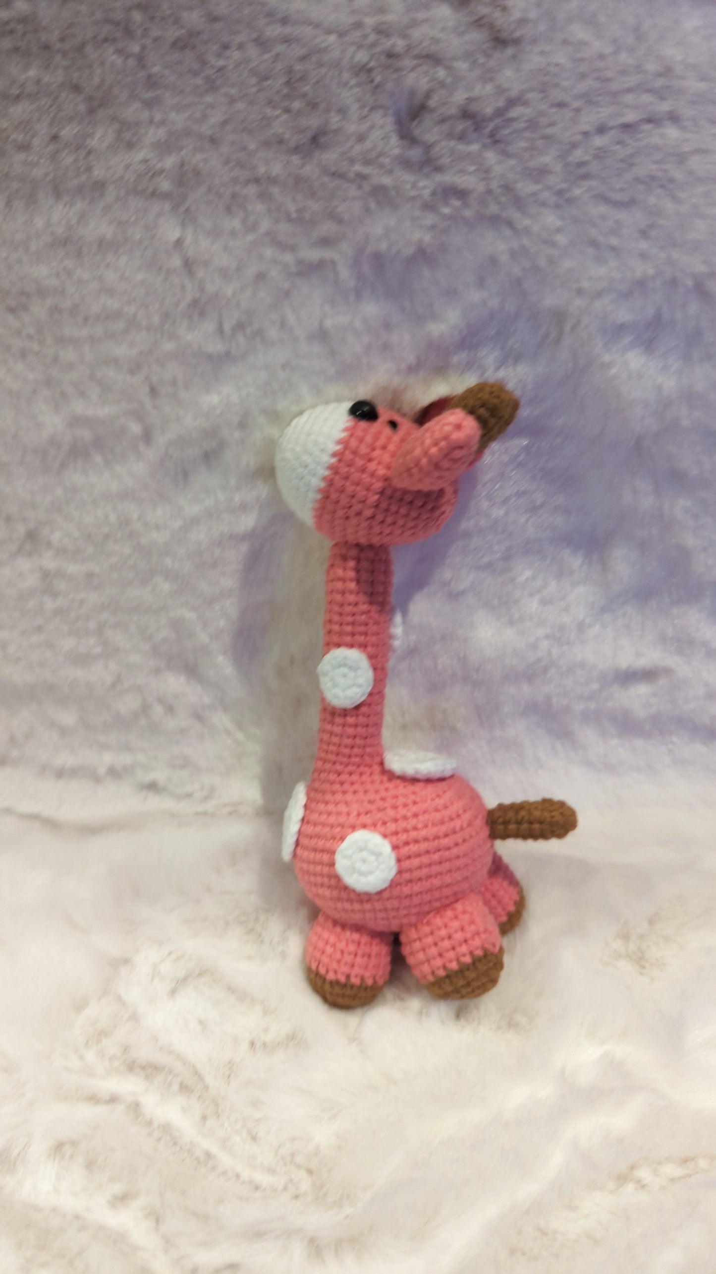 Handmade Crochet pink giraffe