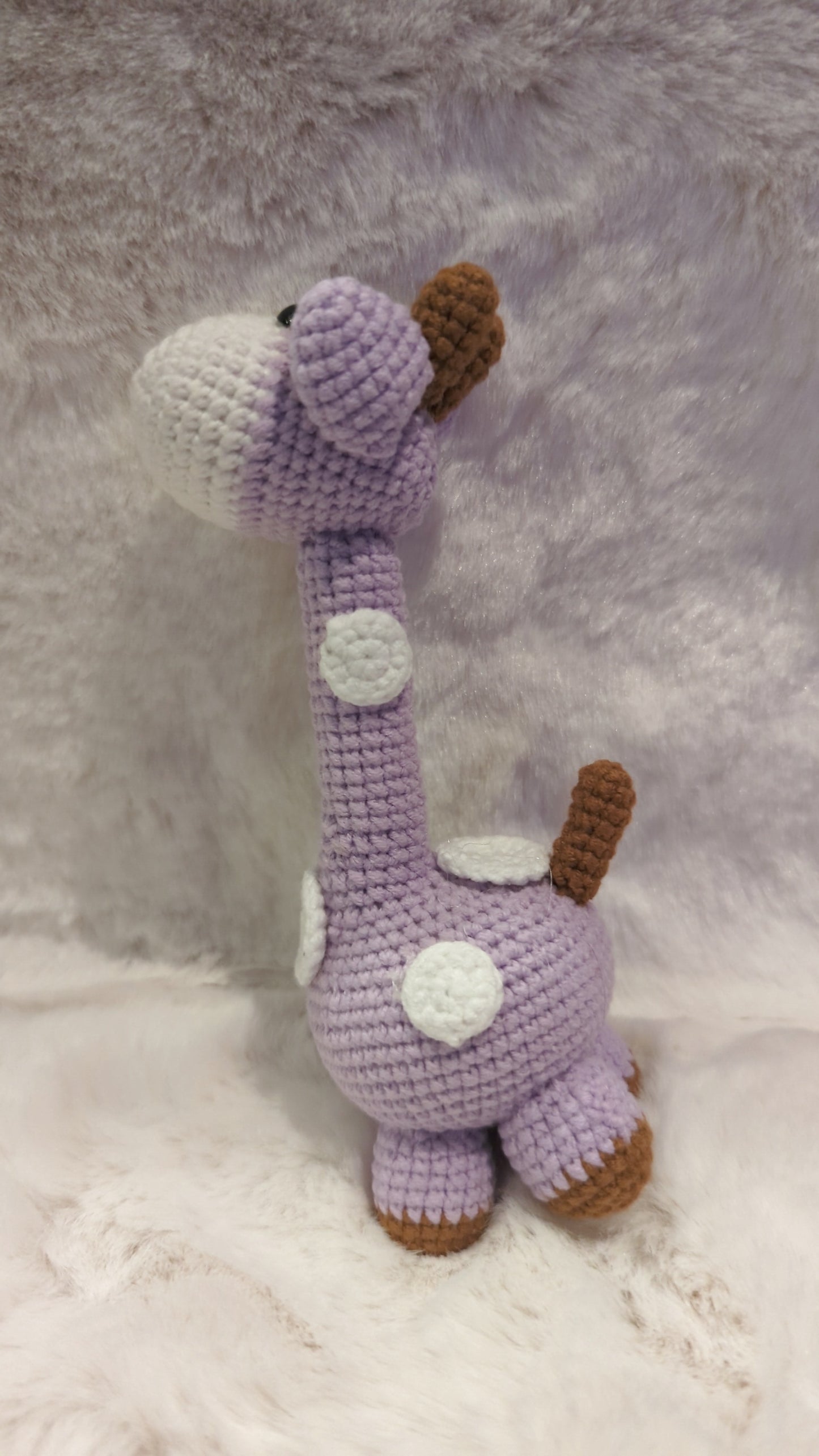 Handmade Crochet purple giraffe