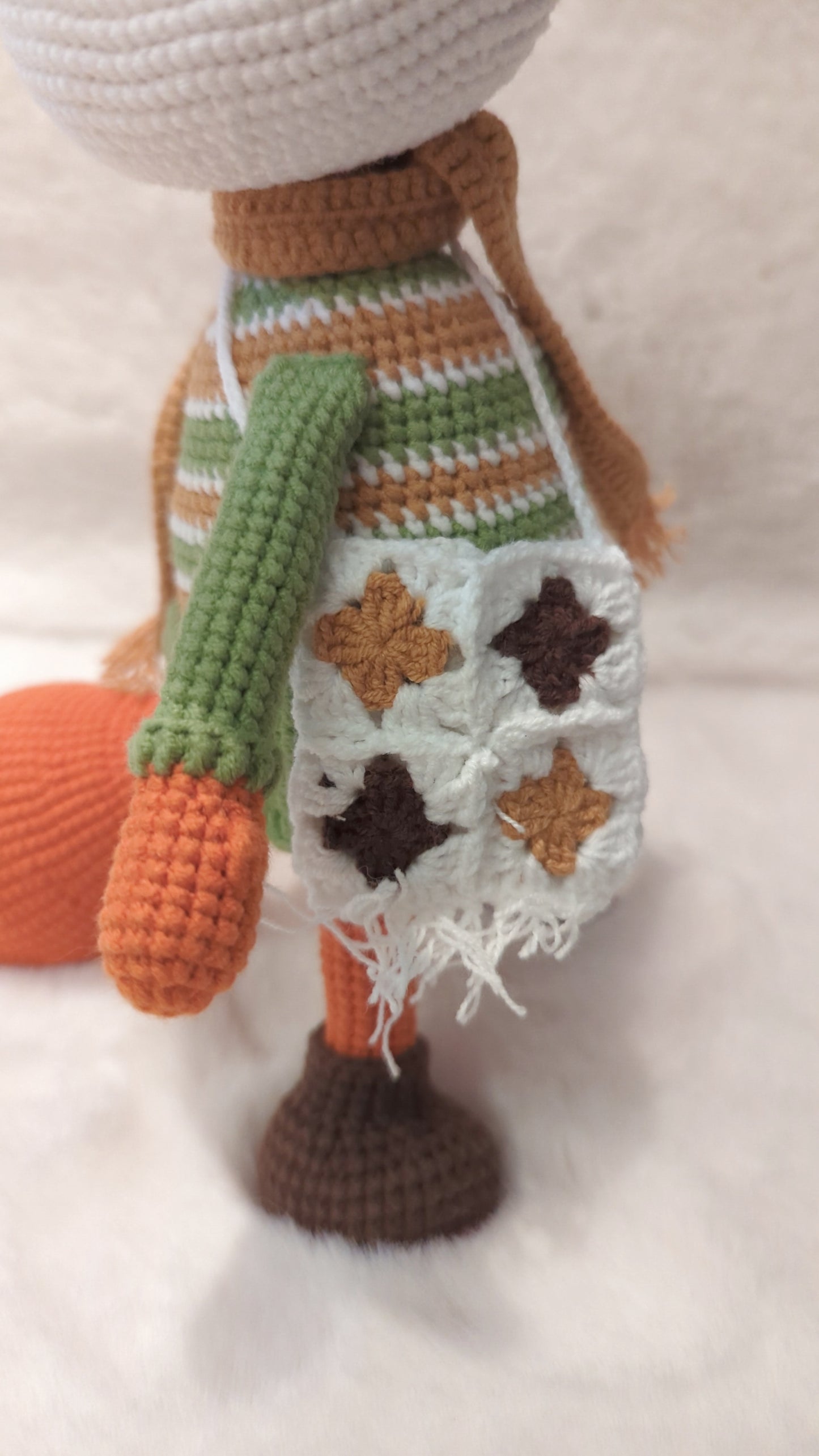 Handmade Crochet Fox with clothes