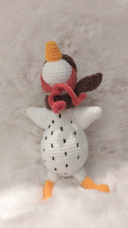 Handmade Crochet Pilot Duck