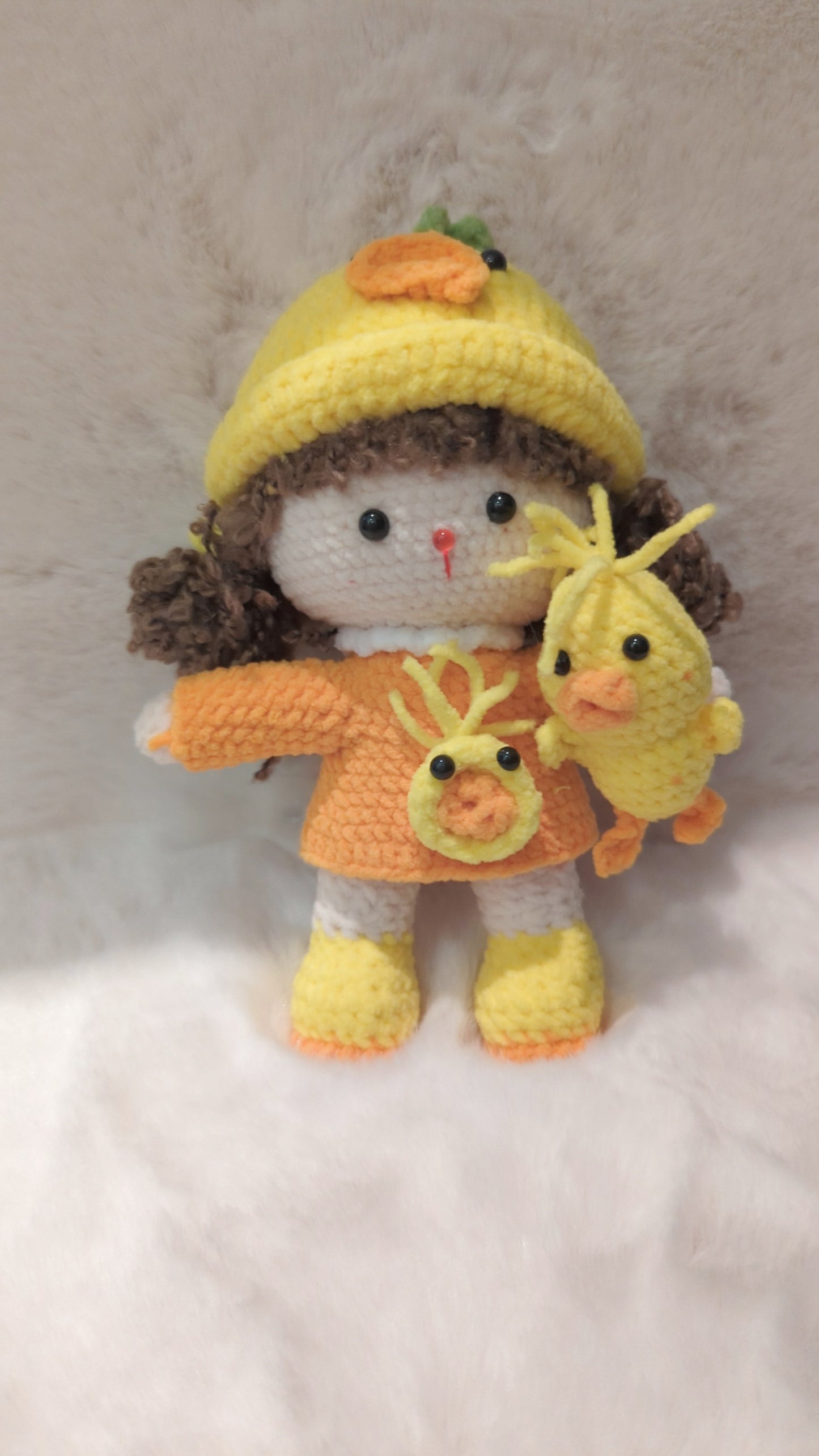 Handmade Crochet Doll with Duck Theme