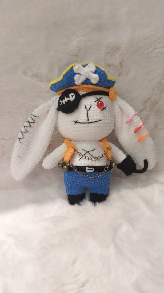 Handmade Crochet Pirate Rabbit