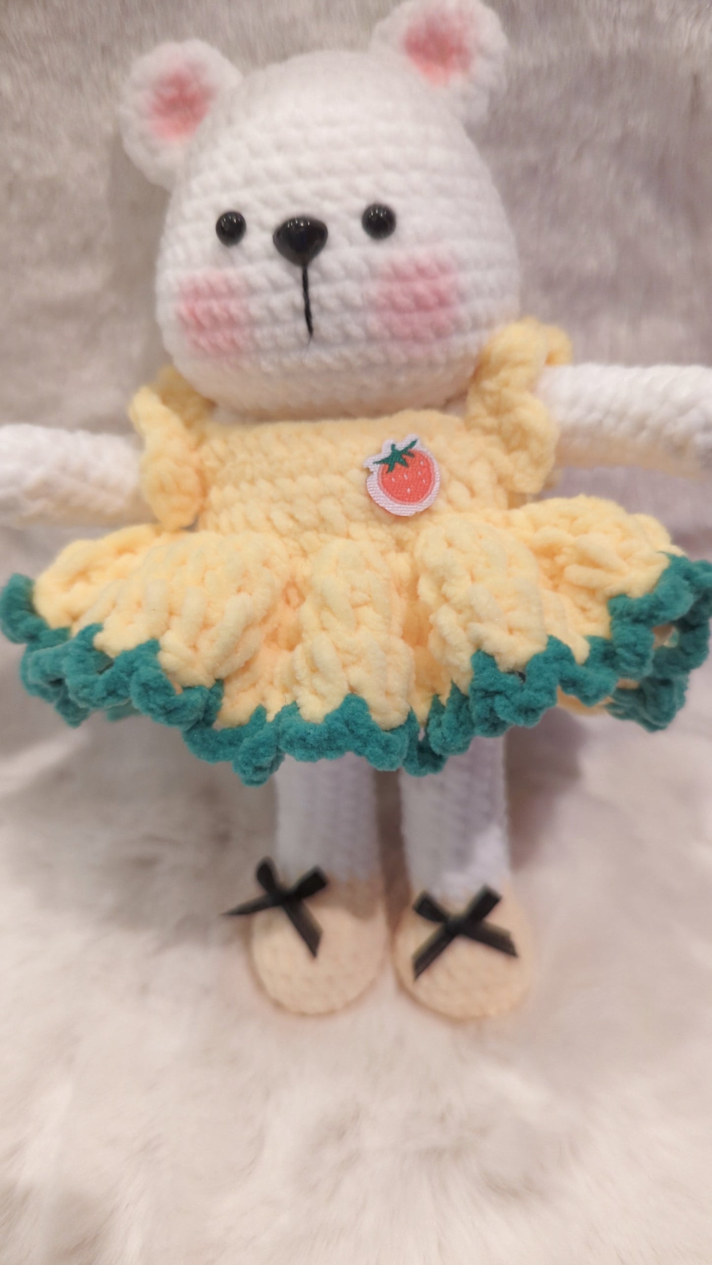 Handmade Crochet Ballet Bear