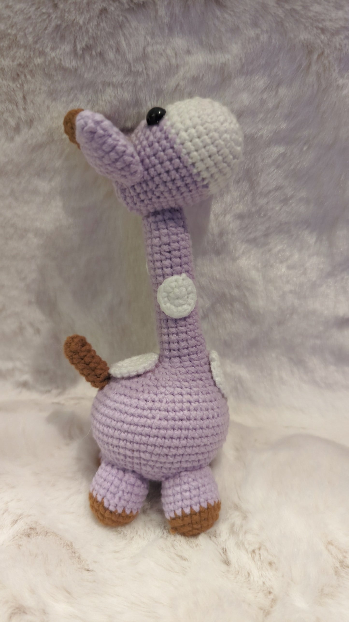 Handmade Crochet purple giraffe
