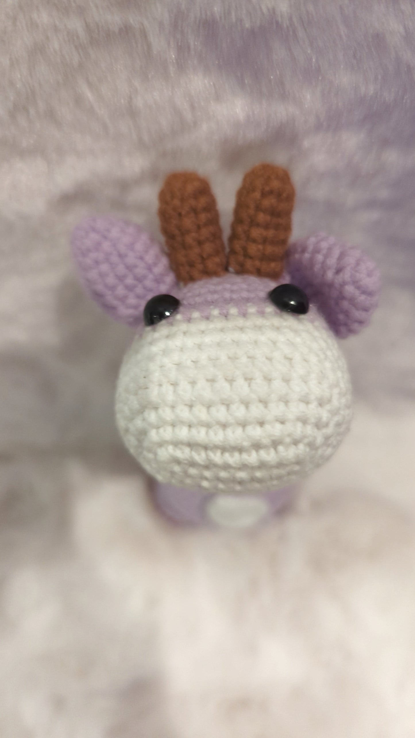 Handmade Crochet purple giraffe