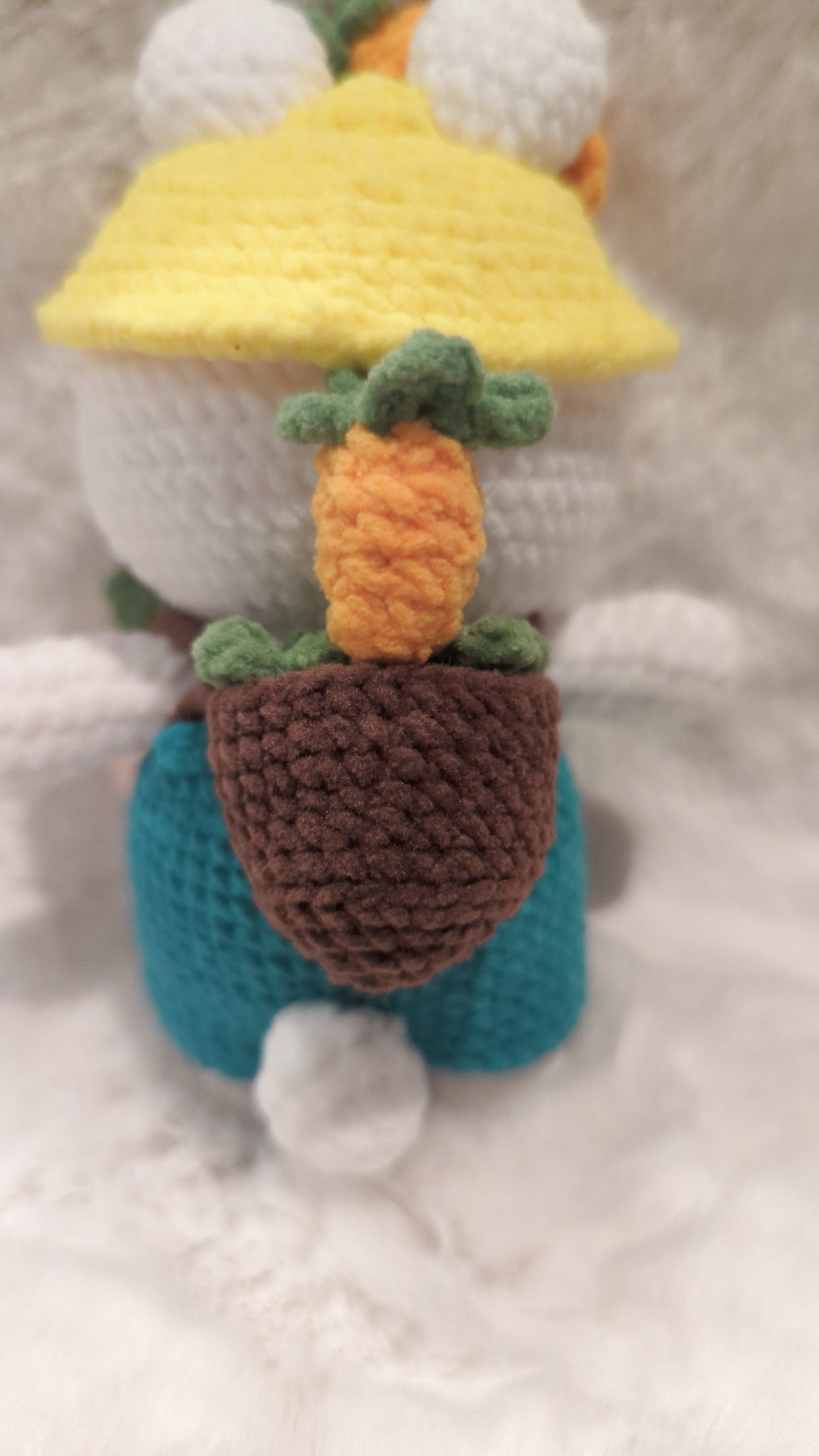 Handmade Crochet Bunny with Removable Carrots